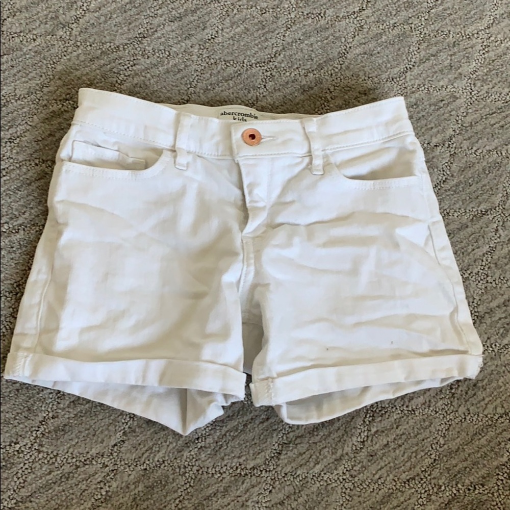 White Abercrombie Jean Shorts